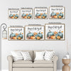 Happy Fall Y'all Teal Pumpkin Watercolor Framed Wall Art Print