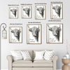 Funny Highland Cow Are You Pooping Canvas Wall Art Farmhouse Bathroom Decor