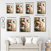 Floral Hummingbird Canvas Wall Art, Vibrant Roses and Hummingbirds Watercolor Style Botanical Poster