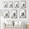 Pitbull Peeking Curtain Are You Pooping Funny Quote Canvas Wall Art Black White Dog Bathroom Wall Decor