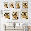 Whimsical German Shepherd Bathroom Poster, Dog Brushing Teeth At Sink Print, Fun Wall Art for Dog Lovers