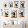 Hipster Bunny Portrait Canvas Print