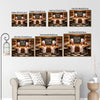 Kiss The Cook Cartoon Chef Pizza Canvas Wall Art