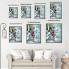 Funny Flamingo Toilet Reading Newspaper Canvas Wall Art, Humorous Bathroom Decor