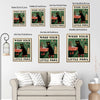 Cute Black Cat Wash Your Little Paws Canvas Wall Art Kids Bathroom Decor
