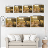 Inspirational Jesus Lost Sheep Wall Print, Christ Kneeling With Open Arms Country Road Christian Home Canvas Decor