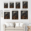 Haunted Castle Full Moon Jack‑O‑Lantern Halloween Framed Wall Art Print