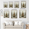 Snowy Lighted Christmas Tree Foggy Forest Framed Wall Art Christmas Decoration