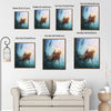 Inspirational Jesus Reaching Hand Wall Print, Christ Saving In Storm Waves Faith‑Based Christian Canvas Decor