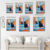 Wash Your Paws Black Cat Bathroom Canvas Wall Art