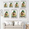 Golden Retriever St Patrick's Welcome Canvas Print