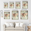 Pastel Little Angel Girl Canvas Print, Pink Wings Hearts Shabby Chic Nursery Wall Art