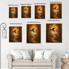 Vintage Ghost Witch Hat Broom Fall Forest Halloween Framed Wall Art Print