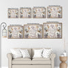 Positive Saying Wall Print, Life Moments Quote White Poppy Butterfly Canvas for Living Room Bedroom Decor