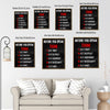 Rustic Before You Speak THINK Framed Canvas Wall Art, Positive Communication Motivational Sign for Office Study Room