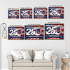 American 250th Anniversary Framed Canvas Print, 1776‑2026 US Bicentennial Plus Patriotic Flag Wall Art for Home Decor