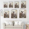 Funny Bulldog Toilet Reading Newspaper Wall Art, English Bulldog Bathroom Canvas Print, Humorous Dog Bathroom Wall Decor