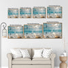 Underwater Seashell & Coral Canvas Print, Sunlight Ocean Coastal Horizontal Wall Art