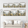 Soaring Eagle Misty Mountain Forest Canvas Wall Art Rustic Cabin Horizontal Decor