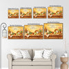 Bless The Food Before Us Amen Canvas Wall Art, Rustic Kitchen Bible Quote Print