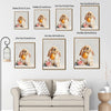 Lop Ear Bunny Holding Easter Egg Pink Rose Canvas Wall Art