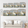 White Bunny Wildflower Meadow Canvas Wall Art
