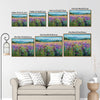Vibrant Purple Wildflower Meadow Canvas Wall Art Impressionist Country Home Decor