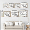 Joshua 24:15 Framed Wall Art As For Me And My House Neutral Botanical Scripture Print