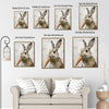 Vintage Bunny Eating Carrot Neutral Canvas Wall Art