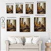 Autumn Woodland Jesus and Muddy Lamb Framed Canvas Wall Art, Religious Spiritual Farmhouse Home Wall Decor