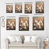Three Bunnies Floral Meadow Canvas Art