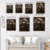 Antique Moody White Wildflower Wall Art, Dark Floral Still Life Canvas Print, Framed Wall Decor for Living Room Bedroom