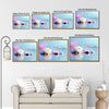 Serene Lotus Zen Canvas Poster, Soft Pastel Water Reflection Motivational Quote Artwork for Yoga Room Bathroom Office Decor