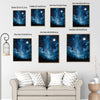 Milky Way Starry Night Sky Canvas Wall Art Watercolor Celestial Home Decor