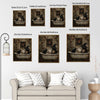 Vintage Witch Bathtub Black Cat Roses Halloween Framed Wall Art Print
