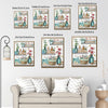 Rustic Bathroom Quote Wall Print, Please Seat Yourself Floral Shelf Art, Farmhouse Restroom Home Canvas Decor