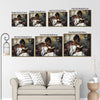 Elegant Black Woman Reading Canvas Print, Vintage Textured Oil Painting Female Portrait Wall Art