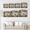 Neutral Dandelion Butterfly Wall Print, Just Breathe Motivational Saying Canvas for Bedroom Bathroom Decor