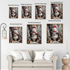 Snowman in Santa Hat Reading Newspaper On Toilet Christmas Framed Wall Art