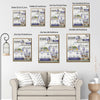 Rustic Lavender Butterfly Farmhouse Bathroom Multi‑Quote Framed Wall Art