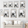 Two Pandas Are You Pooping Funny Quote Canvas Wall Art Black White Panda Bathroom Restroom Wall Decor
