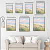 Soft Pastel Seaside Wildflower Canvas Wall Art Dreamy Beach Coastal Home Decor