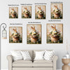 Bunny in Terracotta Pot Wildflowers Easter Egg Canvas Wall Art