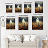 Vintage Ghost Pumpkin Field Halloween Framed Wall Art Print