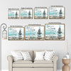 Serenity Prayer Framed Wall Art Beach Stacked Stones Butterfly Inspirational Print