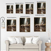 Jesus Coming For The Lost Lamb Framed Canvas Wall Art, Forest Sunbeam Biblical Religious Christian Faith Home Decor Print