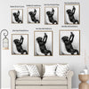 Funny Black Dog Selfie On Toilet Canvas Wall Art Cute Bathroom Decor