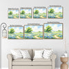 Spring Blue Wildflower Meadow Canvas Wall Art Watercolor Country Home Decor