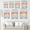 Neutral Pastel Rainbow Affirmation Canvas Print, I Am Kind Smart Brave Inspirational Kids Wall Art