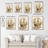 Watercolor Bunny Easter Basket Floral Canvas Wall Art